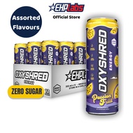 EHPlabs OxyShred Energy Drink RTD (Assorted) | Thermogenic, Sugar-Free, Clean Focus Boost | 12-Pack