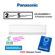 (SAVE 4.0) Panasonic Air Cond CS-XU24XKH-1 2.5HP X-Premium Air Conditioner CSXU24XKH (FREE Olympic Towel)