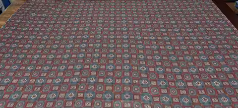 1yard high quality Geometric Style of Mural Painting tela pure ramie fabric dress shirt bag cheongsa