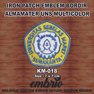 KM-018 Patch UNS emblem bordir logo Almamater Universitas Sebelas Maret Solo