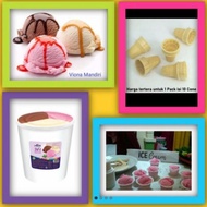 Paket Ice Cream Aice pesta Pernikahan 8 liter wafel cone untuk 200