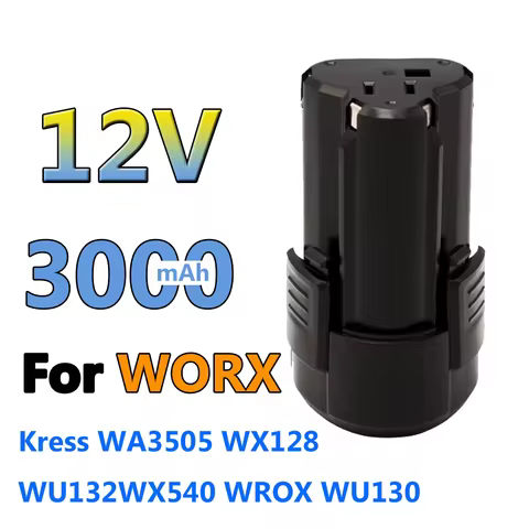 New 12V 3000mAh for WORX Li-ion Battery WA3506 WU127 WU128 WU130 WU131X WU132 WU280 WX128 WX129 WX54