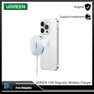 UGREEN ที่ชาร์จแบตเตอรี่โทรศัพท์ที่ชาร์จแบบไร้สายไร้สายแม่เหล็ก15W ที่ชาร์จสำหรับไอโฟน1514 13 Pro Ma
