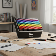ArtPro 80/262-Color Dual-Tip Markers - Permanent Watercolor Pens for Art, Drawing, Animation