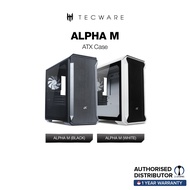 Tecware Alpha M TG MATX Case, 3 x 120mm Fans [2 Color Options]