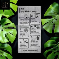 Rules for hotels, motels, hotels, homestays, villas - Scratched silver Alu
