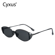 CYXUS UV400 Retro Style Sunglasses  Non-Polarized Oval Euro-American Retro Frame Fit for Music Festi