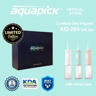 [Limited Edition] Aquapick Travel Cordless Oral Irrigator AQ-205 Water Flosser with Travel Case - Gi