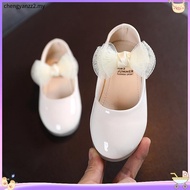 [READY STOCK] 1-7y Princess Sweet Black White Glossy Soft Comfortable Dinner Outing Cover Shoe (size
