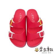 台灣製跳色小方扣拖鞋-桃色