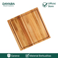 Wooden Cutting Board Large Square Wooden Cutting Board 27x27x1.7 cm With Luxurious List