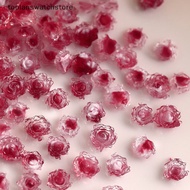 OL  50PCS 3D Resin Flowers Nail Art Ch Accessories Rose Camellia Nail Decor DIY Nails Decoration Materials Manicure Salon Supply n