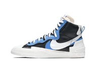 Sacai x Nike Blazer Low Mid Black Blue 白籃 BV0072-001