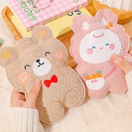 Cartoon Hot Water Bottle Plush Bear Water Filling Teddy Velvet Cute Warm Water Bag Small Portable Student Hand Heater For Winter