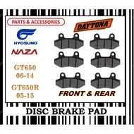 HYOSUNG GT650 GT650R BRAKE PADS SET FR0NT & REAR DAYTONA TYPE