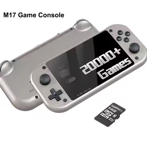 M17 Retro Handheld Electronic Video Game Console 4.3'' IPS Screen Emuelec Game Emulator System 64GB 