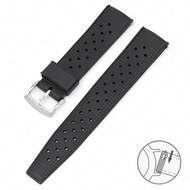 For Oris Seiko Citizen Tropical Soft Breathable Silicone Strap Quick Release Watch Band 20mm 22mm Rubber Tropic Smart Strap