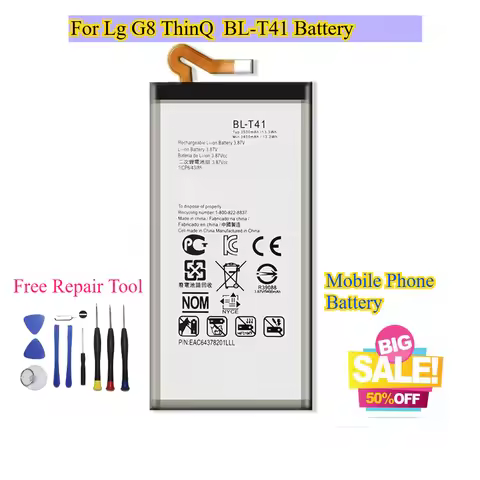 BL-T41 Battery for LG G8 ThinQ G2/G3/G4/G5/G6/G7/G8/Q9/Q6/v60 ThinQ Mobile Phone Bateria + Free Tool