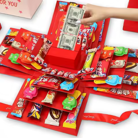 DIY Surprise Explosion Box for Boyfriend and Girlfriend Birthday Anniversary Commemoration Valentine