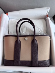 Hermes Mini Garden Party Trench/ Rouge Sellier