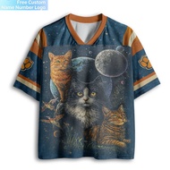 2026 Summer Fashion Fun Space Cat Brother Interstellar Exploration 3D Printed Quick Drying Jersey Ca