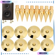 HECCEH Speaker Spikes, Copper Gold Speaker Feet Pad, Isolation Stand Base Pad Feet Speaker Amplifier