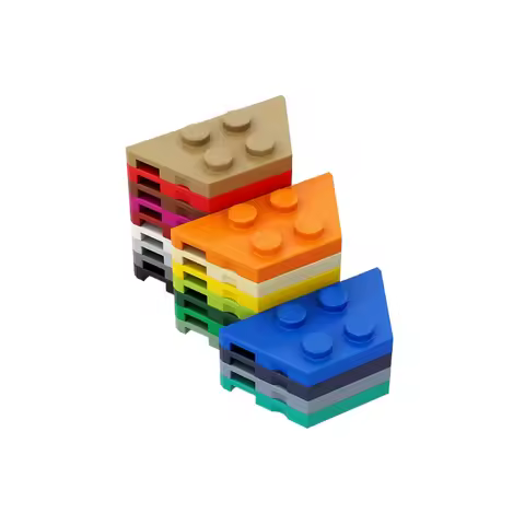 25pcs MOC kompatibel 51739 2x4 Keilplatte DIY kreative Bausteine kleine Partikel Grundplatte Kinder 