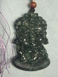 緬甸 翡翠 墨翠  A貨 不動明王 寶寶佛 附證書