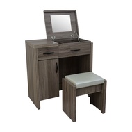 [特價]傢俱工場-派蒙 簡約收納化妝台(含椅)古橡