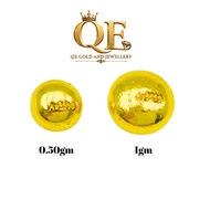 🔥🔥QE Gold Pure 999.9 Solid Gold Bean  - 0.5gm and 1.0gm❤️❤️❤️