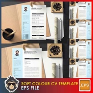 Soft Colour CV, Resume Template Design