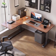 HAY Study Desk L Shape Electric Height Adjustable 180cm Standing Ergonomic Office Table Warranty Com