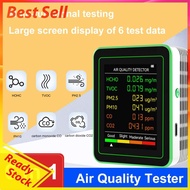 6 In 1 Air Quality Detector Carbon Dioxide TVOC HCHO Detector Multifunctional PM2.5 PM10 HCHO TVOC C