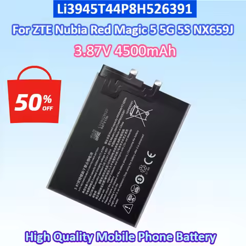 New LI3945T44P8H526391 NX659J 3.87V 4500mAh Mobile Phone Battery For ZTE Nubia Red Magic 5 5G 5S Sma