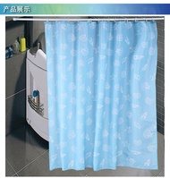 防水防霉印花浴簾 180 x180cm (海洋世界) (藍色)