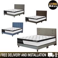 Living Mall Azia Series Fabric Divan Bed Frame With 4" Chrome Legs In 4 Design