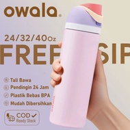 [100% ORIGINAL] Owala FreeSip tumbler 24oz/32oz Insulated Stainless Steel Water Bottle--Blossom Bunn