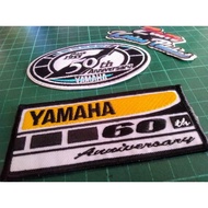 PATCHES YAMAHA 50TH 60TH ANNIVERSARY STICKER KAIN SULAM PATCH TOPI JACKET CAP