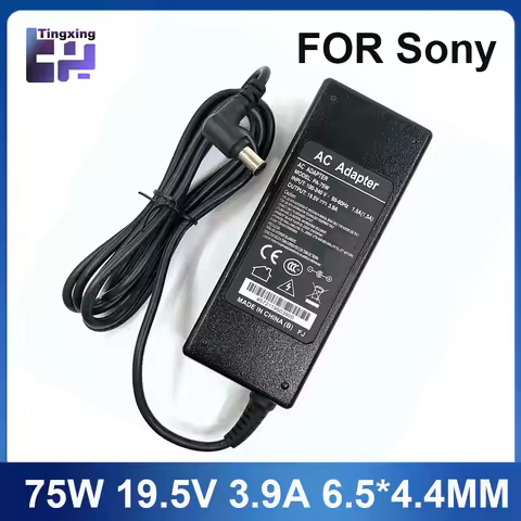19.5V 3.9A 76W 6.5*4.4mm charger for SONY Vaio Laptop Charger AC adapter 19.5V VGP-AC19V20 VGP-AC19V