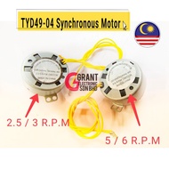 TYD49-04 2.5 / 3rpm 4W 5 / 6rpm 4W 220VAC Fan Synchronous Motor Swing Motor Kipas Fan Motor Shake He