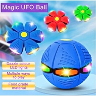 Bola Mechamato Led Magic UFO Magic Flying Saucer Ball Deformation UFO Ball Decompression Deformation