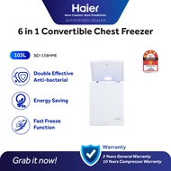 Haier 103L, 146L, 206L Chest Freezer Antibacterial Convertible Freezer Fridge BD-138HME | BD-188HMC 