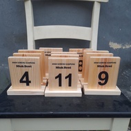 Wooden table numbers