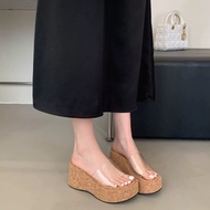 9cm HIGH Wedge Sole Clogs with SOFT MIKA STRAPS Hugging the Feet