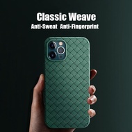Ultra-thin Breathable Protective Case For iPhone 13 11 12 Pro Max Mini XS 6S 7 8 Plus X XR Leather TPU Braided Mesh Soft Cover