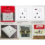HIMEL ADVANCED SERIES 13A 1GANG SWITCH SOCKET OUTLET(HWDA13SS) / 13A 1GANG SWITCH SOCKET OUTLET C/W 