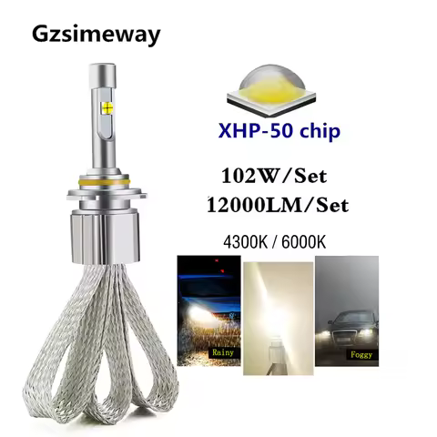 Car lamp H1 4300K led bulbs 12000LM H11 H8 XHP50 led H7 55W Headlight 9005 9006 Hb3 D2S 9004 H13 H4 