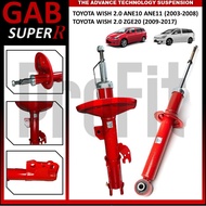 GAB SUPER R RED FRONT ABSORBER / REAR ABSORBER - TOYOTA WISH 2.0 ANE10 ANE11 (2003-2008)/WISH 2.0 ZG