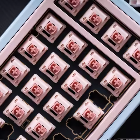 CC White Peach Mute Switch 5PIN Linear Mechanical Keyboard Silence Switches 32g 45g POK Axis POM Smo