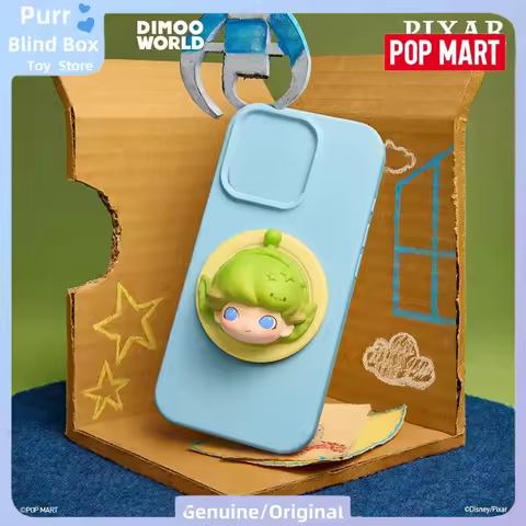 POPMART Original Dimoo World × Pixar Series Magnetic Phone Holder Blind Box Cute Phone Accessories M